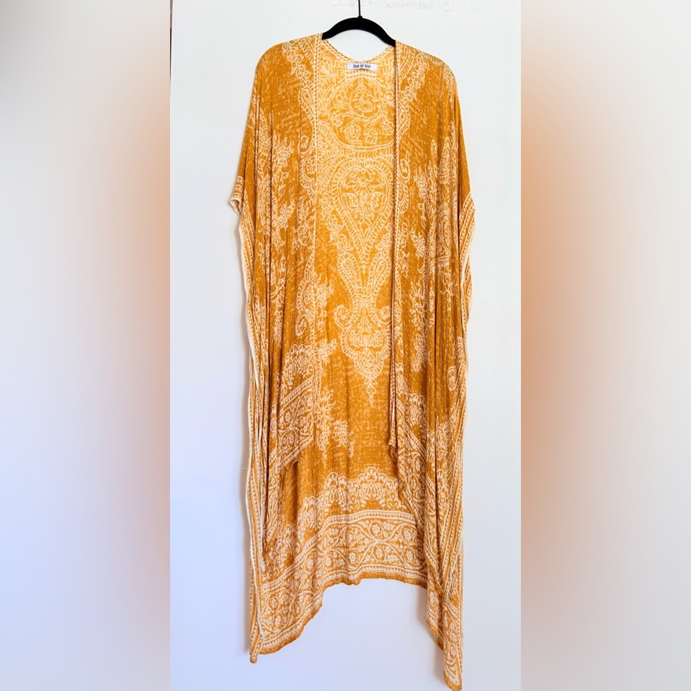 Yak & Yeti Mustard Yellow Boho Kimono